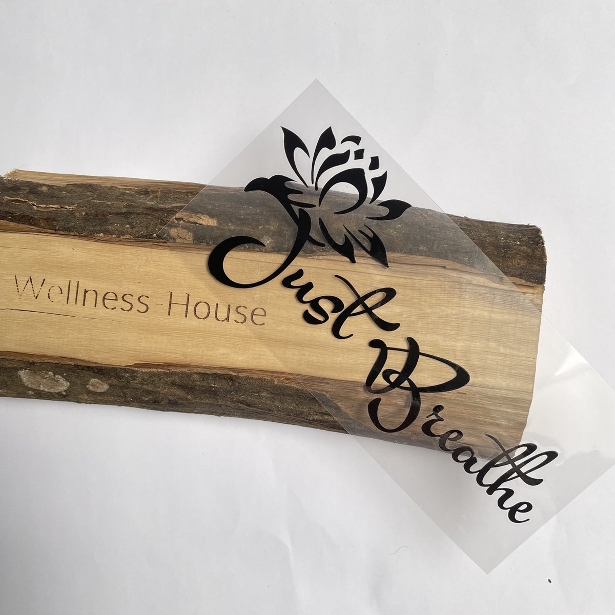 Wellness-House | Auto Sticker Just Breathe Zwart | Sticker | Scooter Sticker | Laptopsticker | Adem In Adem Uit | Zen Sticker | Relax | Zen | Zen Cadeau